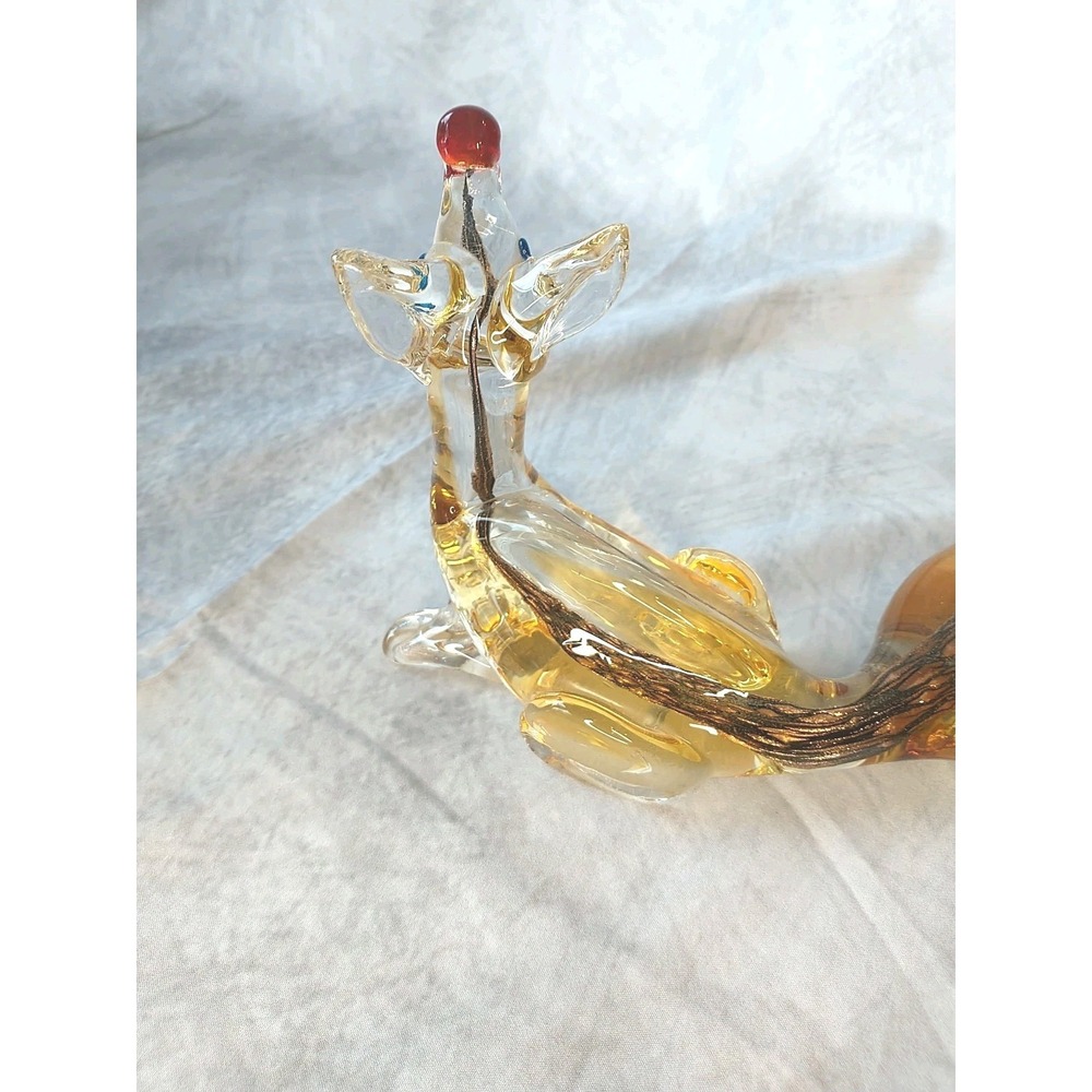 Vintage J.I. Co Murano Glass Fox Figurine Large Piece Good Condition - Picture 11 of 16